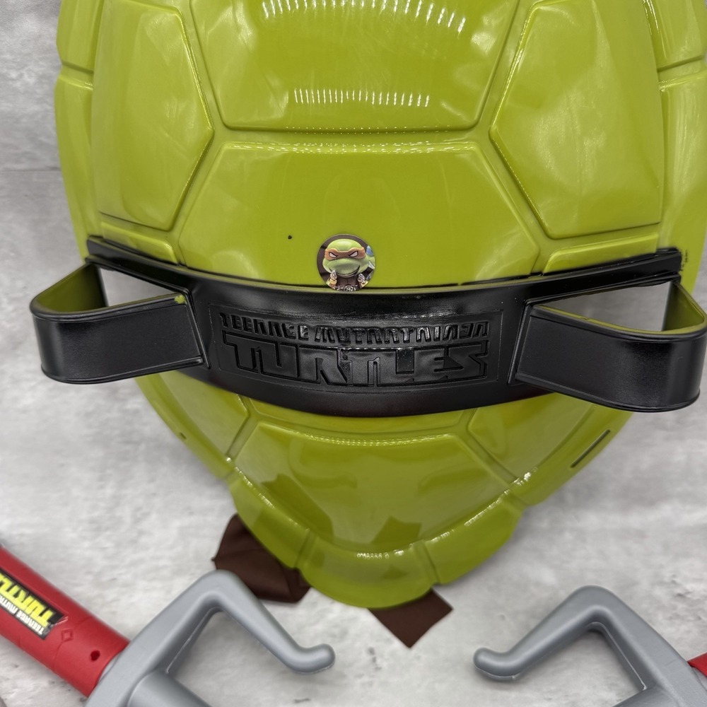 TMNT Teenage Mutant Ninja Turtles Shell Kids Costume W Accessories Duel SAI USA - Picture 4 of 6